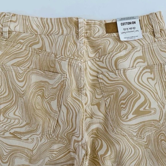 Cotton On Long Straight Jeans in Marble Chalk size 8 - Picture 9 of 10